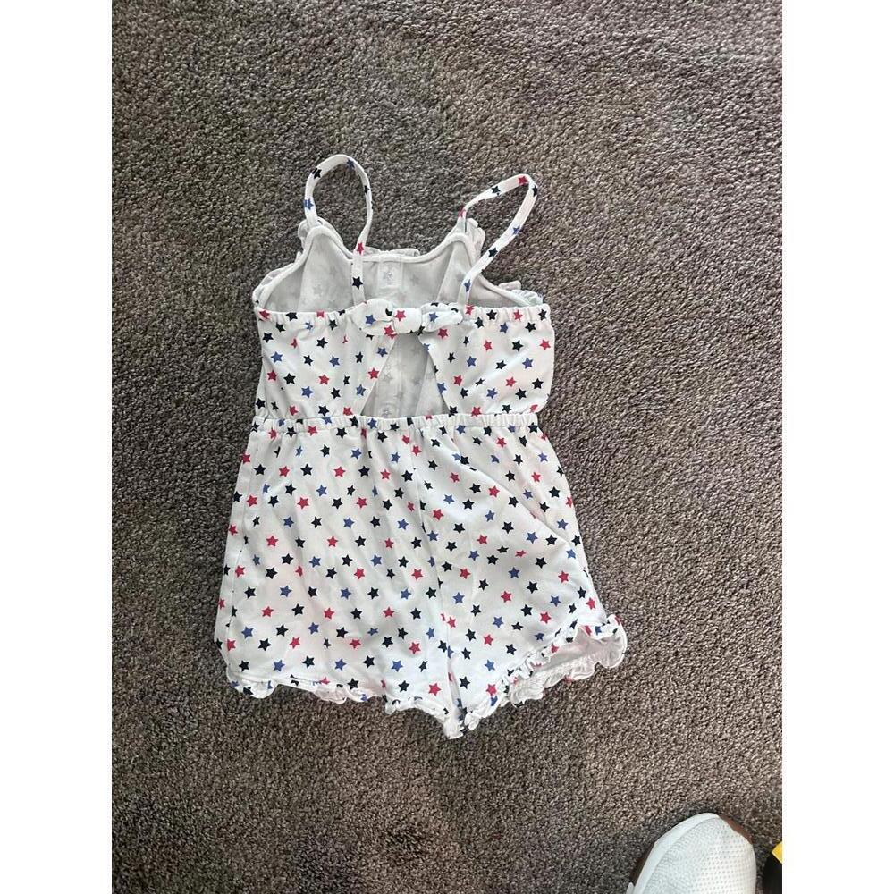 Janie and Jack Girls' Star Print Romper Size 6 - Picture 2 of 3